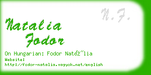 natalia fodor business card